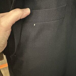 vintage 90s PAUL STUART jacket blazer sport coat two button wool tweed blue 39R